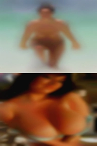 Pussy in water flow.